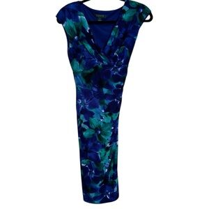 Blue and Green Floral Dress